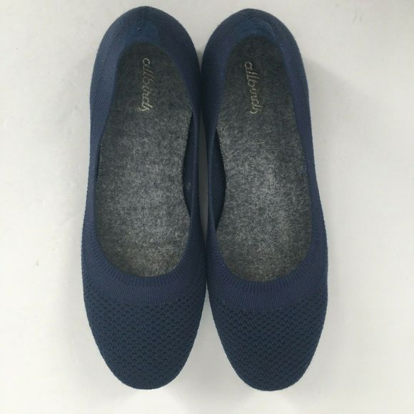 allbirds Shoes - Allbirds Tree Breezers Navy Blue Flats Shoes Sz 8
